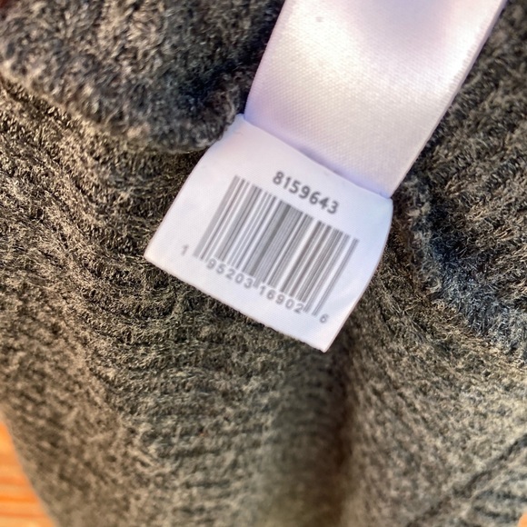 1. State Womens Large Gray Twist Vback Waffle Knit Sweater - Picture 8 of 11